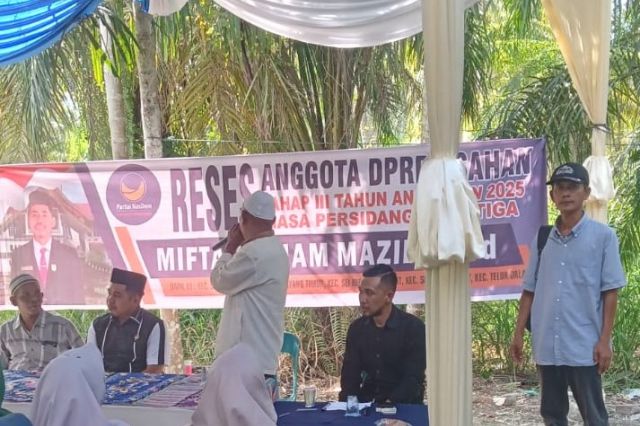 ANGGOTA DPRD KABUPATEN ASAHAN DARI FRAKSI NASIONAL KEADILAN, MIFTAH ILHAM MAJID MELAKSANAKAN RESES TAHAP III TAHUN ANGGARAN 2025